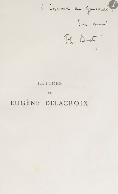 null 
*DELACROIX (Eugène).



Lettres (1815 à 1863) recueillies et publiées par M....
