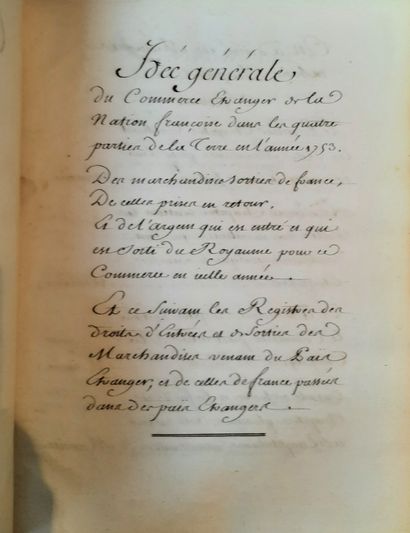 null *[COMMERCE].
Commerce général et étranger de la France dans les 4 parties du...