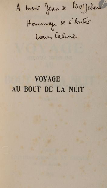 null CÉLINE (Louis-Ferdinand).
Voyage au bout de la nuit.
Paris : Denoël et Steele...