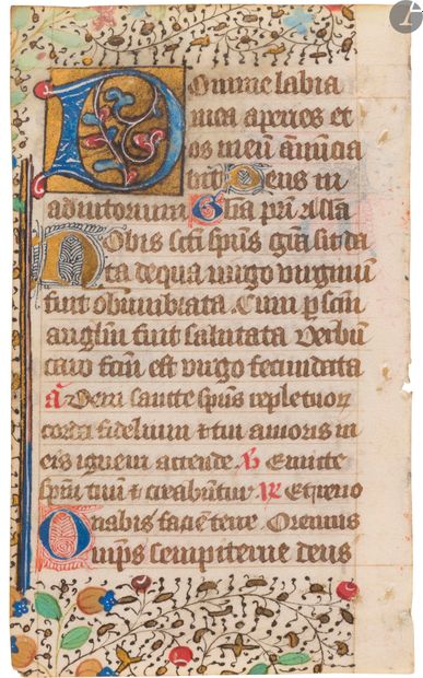null 
[ENLUMINATION]. [ROUEN].



Set of six leaves from a book of hours, three of...