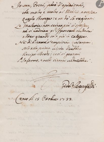 null [POÉSIE]. [ITALIE]. BARUFFALDI (Girolamo) (1675-1755).
Recueil de poésies satiriques...
