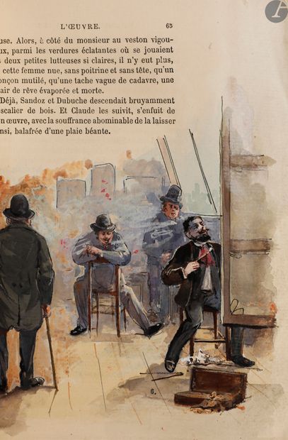 null ZOLA (Émile).
L’Œuvre.
Paris : G. Charpentier et Cie, 1886. — In-18, 184 x 143 :...