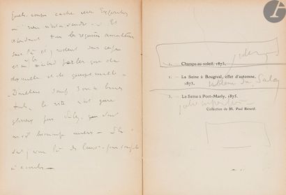 null [SISLEY (Alfred)].
Exposition d’une cinquantaine d’œuvres de Sisley. Faisant...