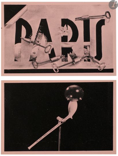 null [HUGNET (Georges)].
Cartes postales surréalistes.
[Paris : Georges Hugnet, 1937]....