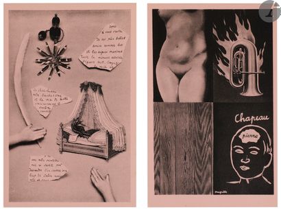 null [HUGNET (Georges)].
Cartes postales surréalistes.
[Paris : Georges Hugnet, 1937]....