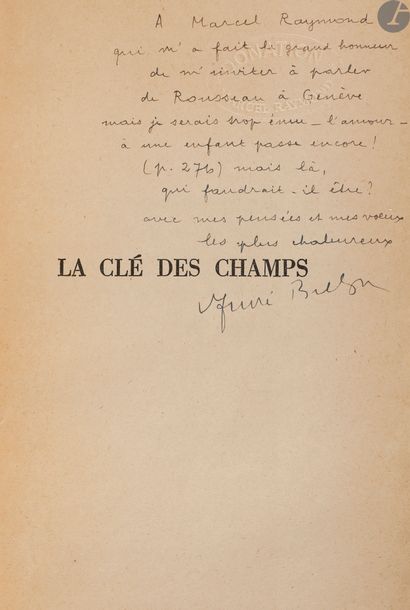 null BRETON (André).
La Clé des champs.
Paris : Éditions du Sagittaire, [1953]. —...