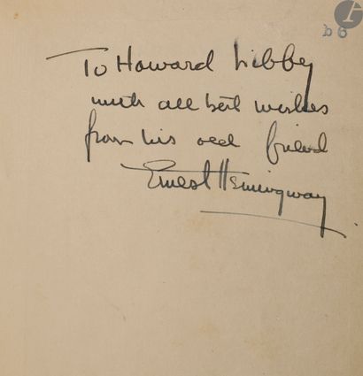 null HEMINGWAY (Ernest).
To have and have not.
Londres : Jonathan Cape, [1937]. —...