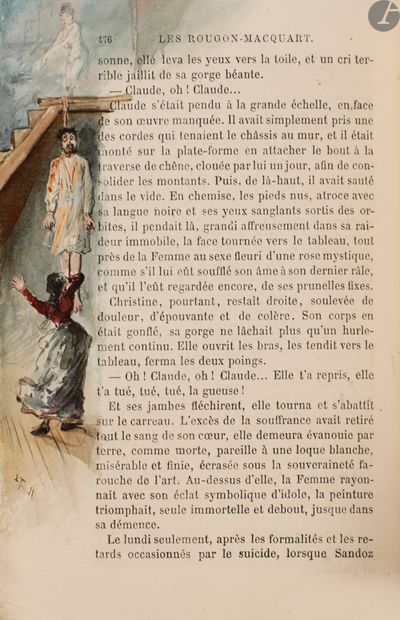 null ZOLA (Émile).
L’Œuvre.
Paris : G. Charpentier et Cie, 1886. — In-18, 184 x 143 :...