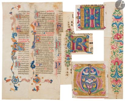 null [ENLUMINURE].
Ensemble de fragments d’enluminures XIVe-XVe siècles
- Montage...