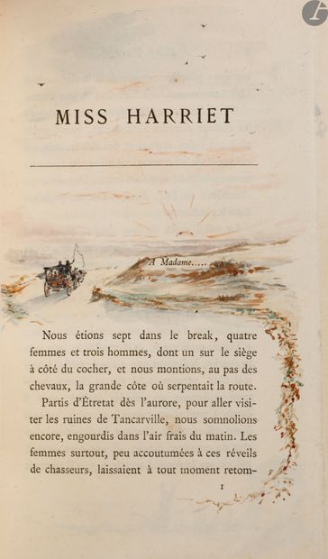 null *MAUPASSANT (Guy de).
Miss Harriet.
Paris : Victor-Havard, 1884. — In-18, 190...