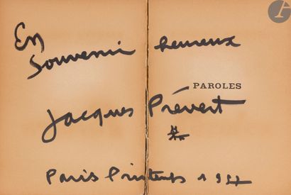 null PRÉVERT (Jacques).
Paroles. Édition revue et augmentée.
Paris : NRF, [1956]....