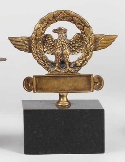 Aigle italien aux ailes éployées, en bronze...