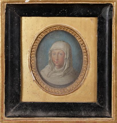 null École FRANÇAISE du XIXe siècle
Portrait d’une religieuse
Miniature probablement...