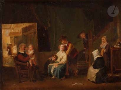 null 
Attribué à Ludwige Mickael SCHWEINTHALER (1802-1848)

Réunion de famille

Toile

21 x 27...