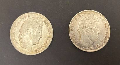 null 2 pièces de 5 Francs.en argent Type Louis Philippe. 1831 - 1840