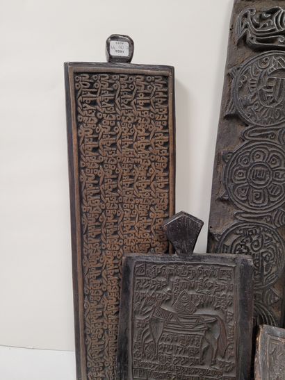 null Set of xylographic plates, Tibet, 20th centurySix
wooden xylographic plates...