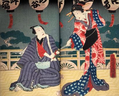 null Album of prints, Japan, 19th century (Toyokuni III
)Representing scenes from...