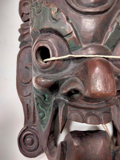 null Set of 4 ritual masks, Tibet or Nepal, 20th
centuryWood. Including:
- 2 masks...