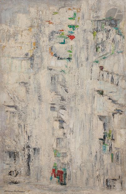 null Sabine HETTNER (1906-1986)
Composition, 1961
Huile sur toile.
Signée en bas...