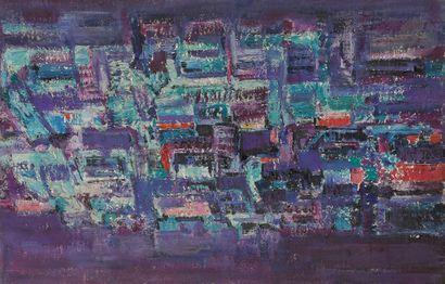 null Sabine HETTNER (1906-1986)
Composition, 1960
Huile sur toile.
Signée en bas...
