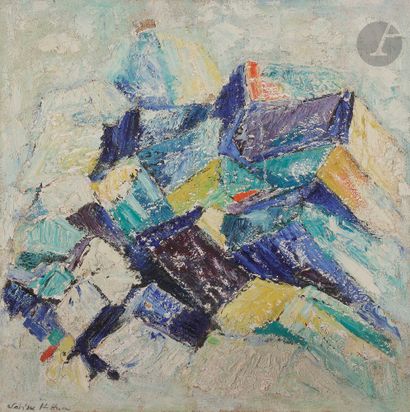 null Sabine HETTNER (1906-1986)
Composition, 1960
Huile sur toile.
Signée en bas...