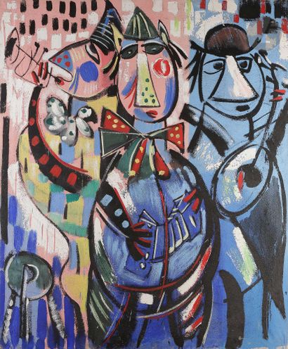 null Emile HECQ [belge] (1924-2008)
Les Clowns
Huile sur toile.
Non signée.
168 x...