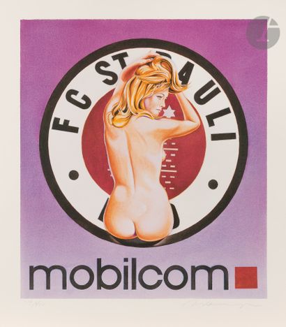null Mel RAMOS (américain) (1935-2018) 
Mobilcom, FC St Pauli Senna (Femme nue de...