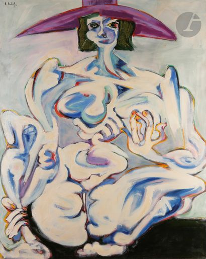 null Philippe Saby-Viricel d' ARTIAS (1912-2002)
La Femme au chapeau
Huile sur toile.
Signée...