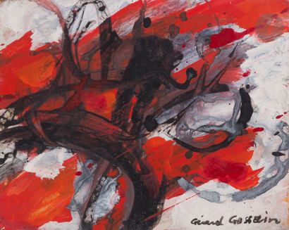 null Gérard GOSSELIN (né en 1933)
Composition, 1987
Huile sur papier
Signée en bas...