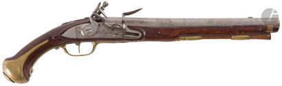 null Pistolet de cavalerie à silex modèle 1733. 
Canon rond, à pans au tonnerre....