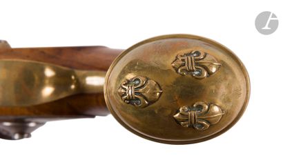 null Pistolet d’arçon de garde du corps du Roi, 2e modèle 1816.
Canon rond à pans...