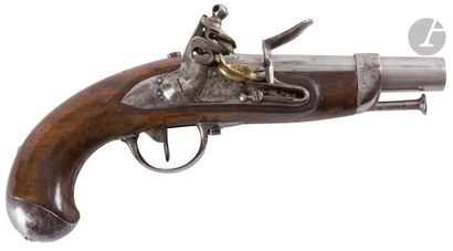 null Pistolet de gendarmerie modèle 1822 à silex.
Canon rond poinçonné au tonnerre....