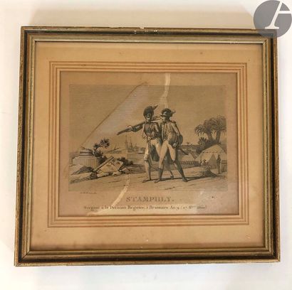 null Suite of four black and white engravings framed under glass.
- Joseph Cala,...