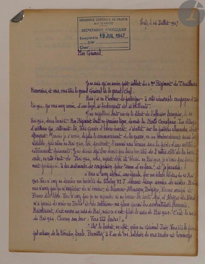 null JOB LE DOZE.
The Emperor Napoleon 1st child of Brittany.
Entirely handwritten...
