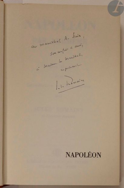 null Ensemble de deux volumes sur Napoléon.
 - Jules ROMAIN. Napoléon par lui-même....