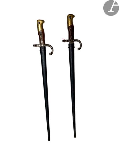 Two fat bayonets model 1874 :- one Mre d'Armes...