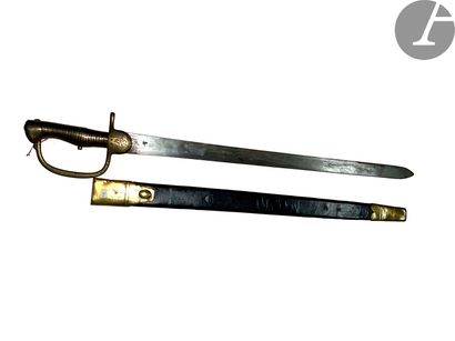 null British bayonet sword model 1801. 
Bronze handle with spring, single-branch...