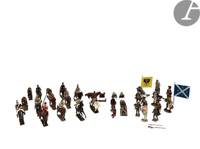 null CBG and MISCELLANEOUS 
Set of thirty equestrian and infantry figurines. 
Medieval...