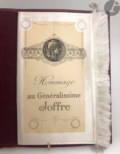 Tribute to Generalissimo Joffre on printed...