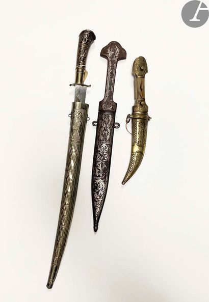 Three bladed weapons: - Kindjal type dagger...