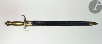  Glaive Faschinenmesser, type 1849 Monture en bronze, poignée unie, croisière en...