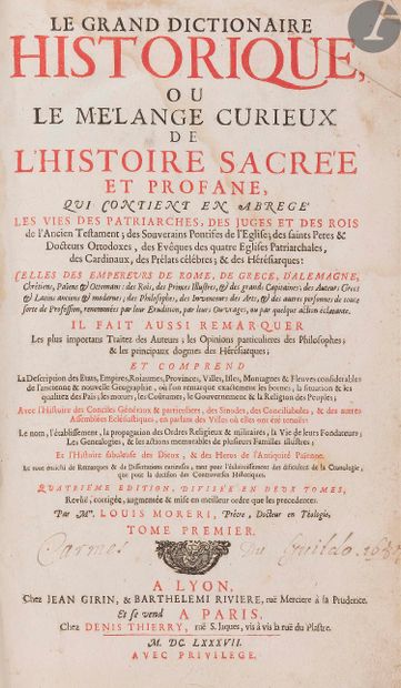 null Louis MORÉRI
Le Grand dictionnaire historique ou Le Mélange curieux de l’Histoire...