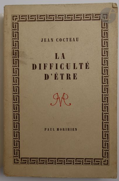 null COCTEAU (Jean). 
La Difficulté d'être.
Paris : Paul Morihien, [1947]. — In-12,...