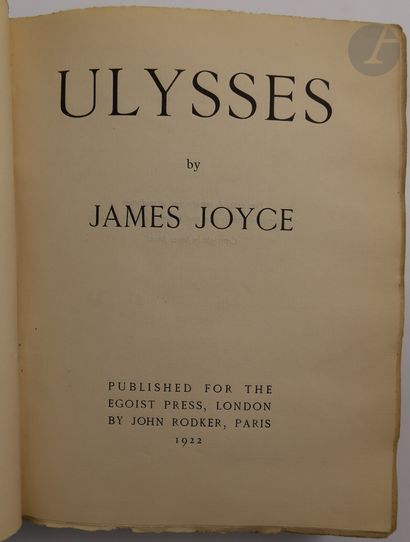 null JOYCE (James).
Ulysses.
Londres : The Egoist press, John Rodker ; Paris, octobre...