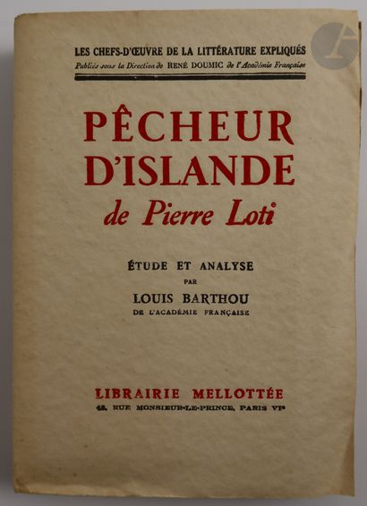 null BARTHOU (Louis).
Pêcheur d'Islande de Pierre Loti. Étude et analyse par Louis...