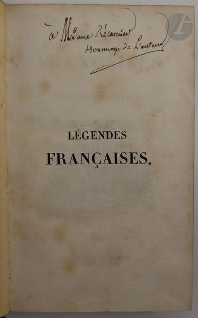 null ANGLEMONT (Édouard Hubert Scipion d').
LÉGENDES FRANÇAISES. Paris : L. Dureuil,...