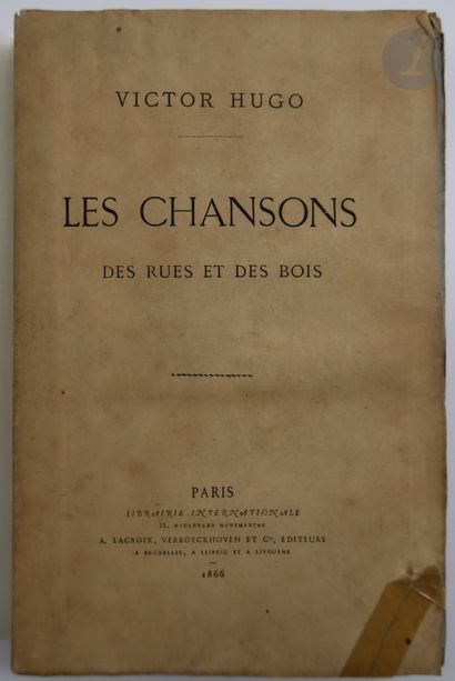 null HUGO (Victor).
Les Chansons des rues et des bois.
Paris : Librairie internationale...