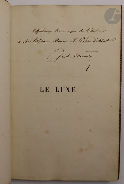 null LECOMTE (Jules).
Le Luxe comédie en quatre actes et en prose.
Paris : Librairie...