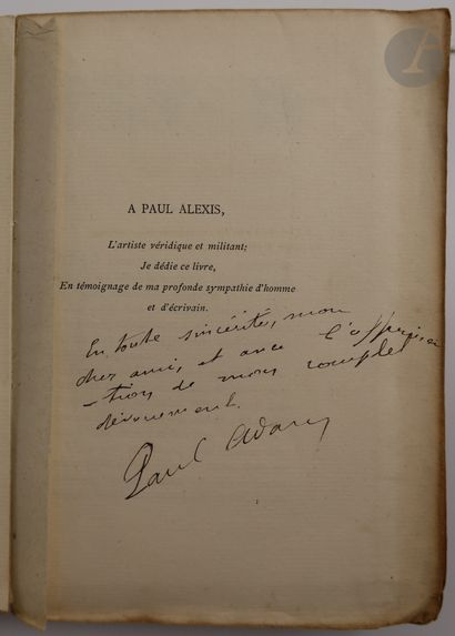 null ADAM (Paul).
Soi.
Paris : Tresse & Stock, 1886. — In-18, broché.
Édition originale...