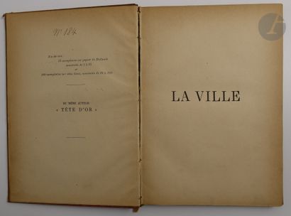 null CLAUDEL (Paul).
La Ville.
Paris : Librairie de l'Art Indépendant, 1893. — In-8,...